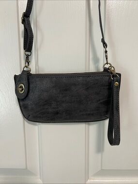 Joy Susan Black Convertible Wristlet with Removable Strap
